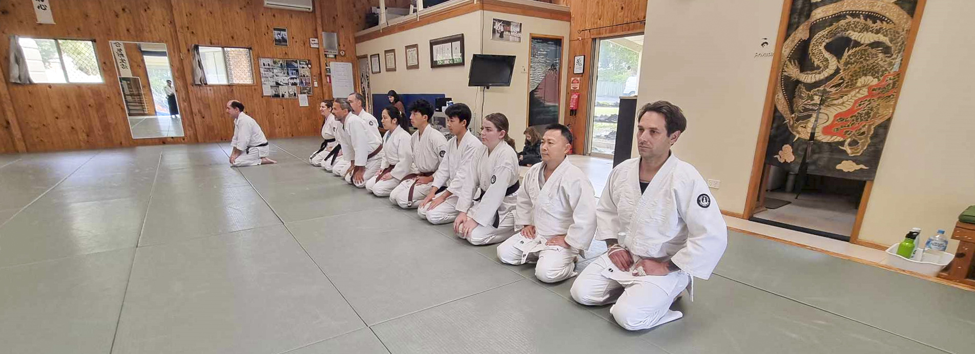 tatami mats in the dojo